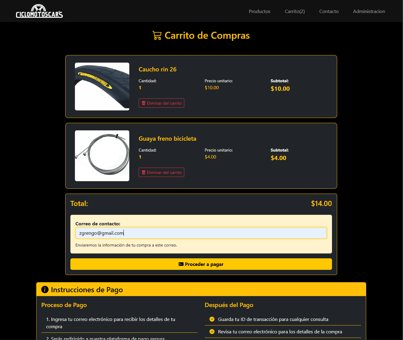 E-commerce PHP - Carrito de compras