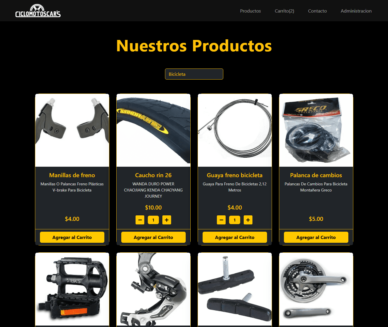 E-commerce PHP - Tienda vista 2
