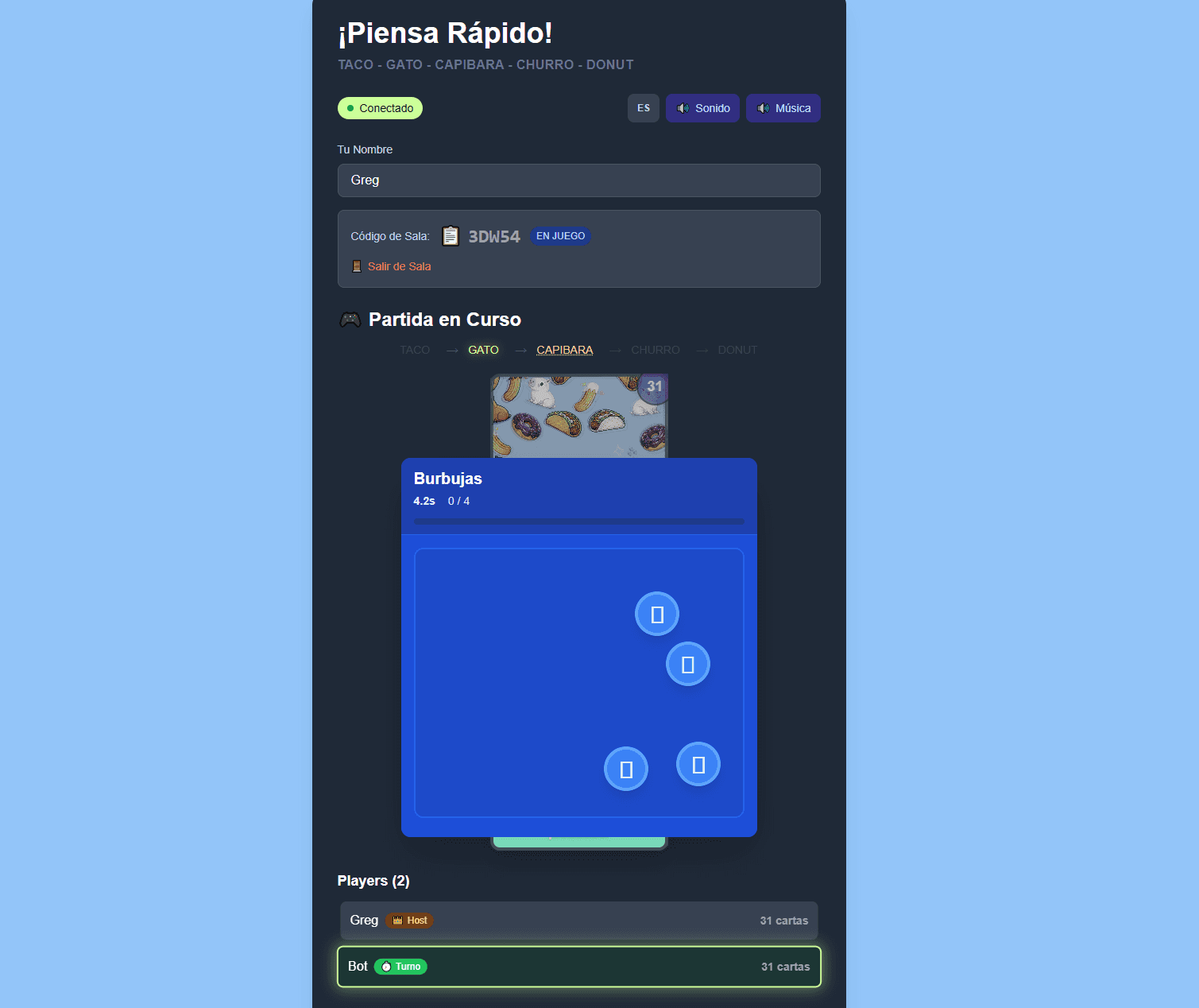Think-Fast - Juego vista 3